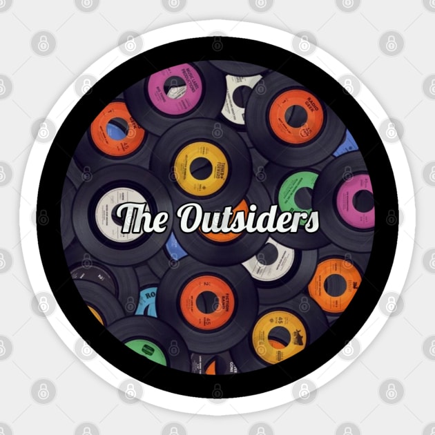 The Outsiders / Vinyl Records Style Sticker by Mieren Artwork 